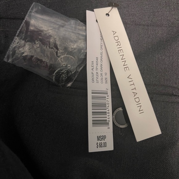 NWT Adrienne Vittidini Smoke Grey Dress Pants w/ Pockets!! Gotgeous!! - Picture 1 of 8